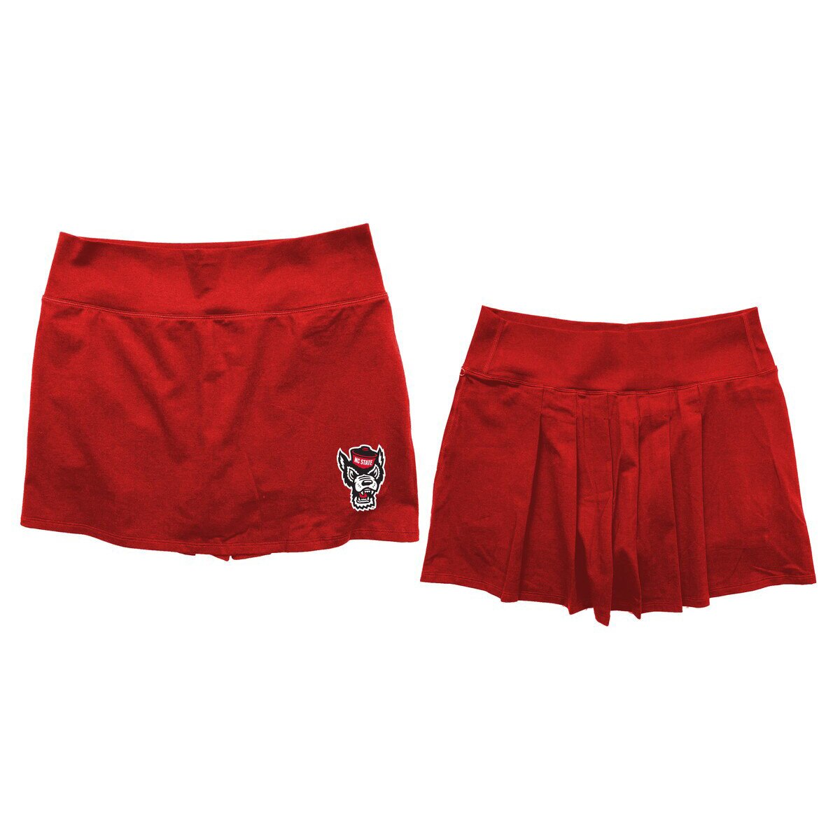 Red Junior Girls Pleat-Back Skort -